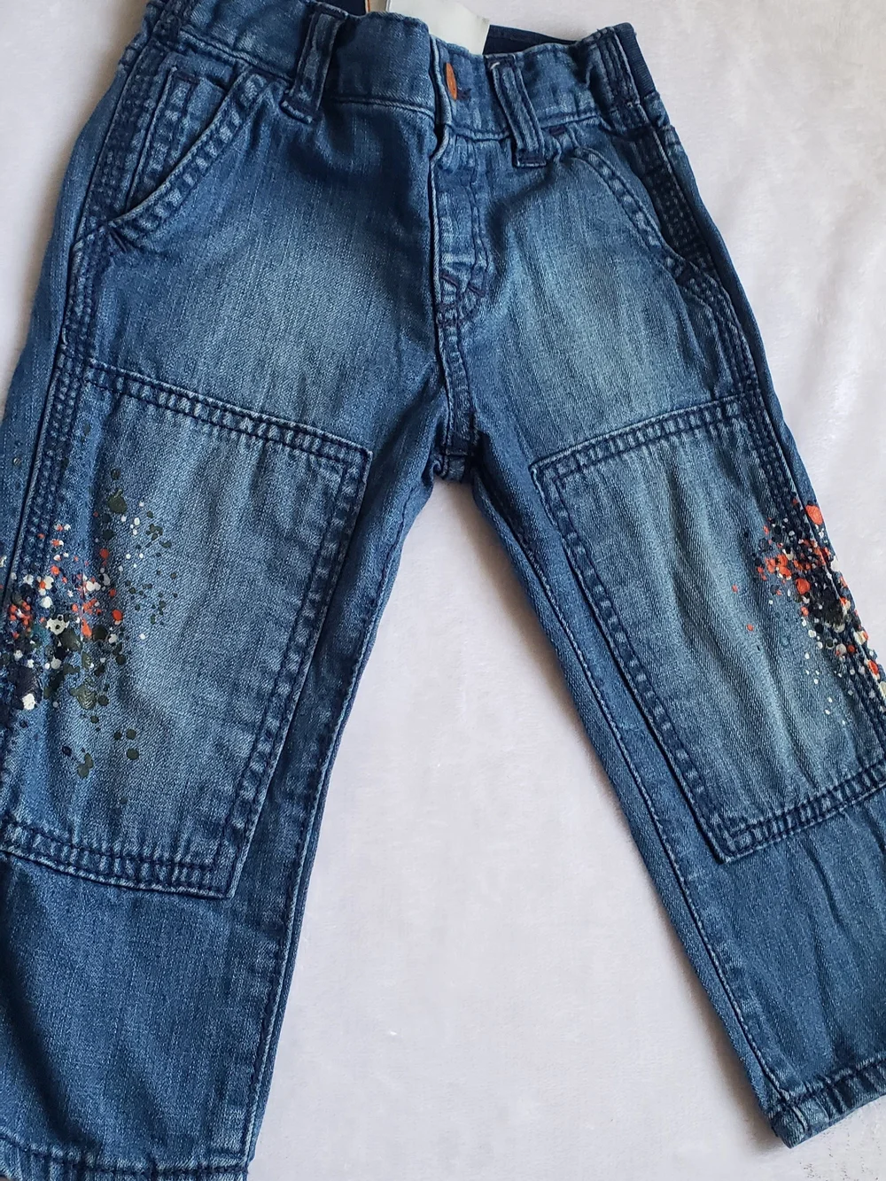 Gymboree Denim Jeans with Paint Splatter Accents